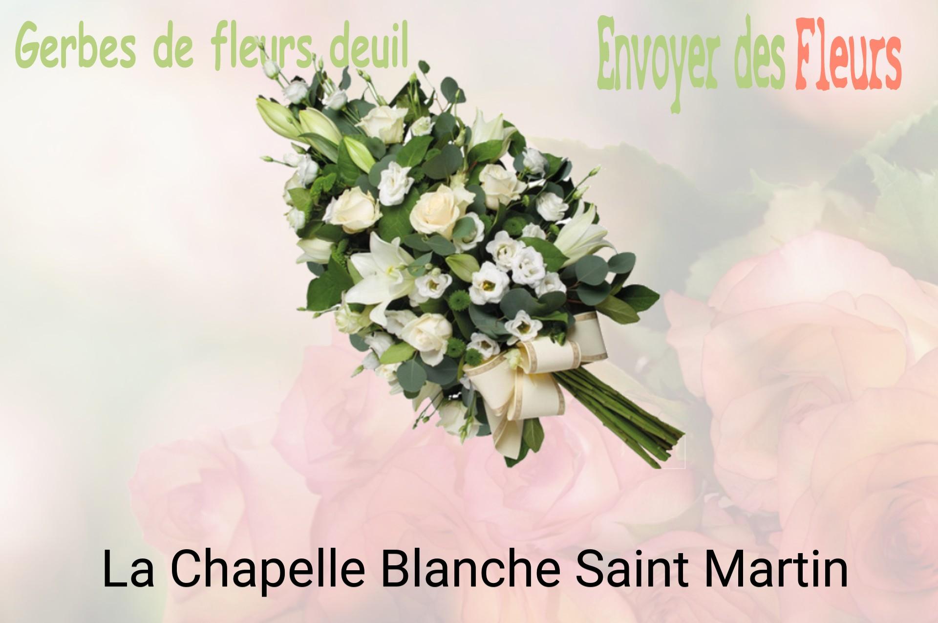 Gerbe de fleurs de deuil livrée à La Chapelle-Blanche-Saint-Martin